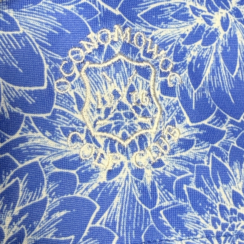 Donald Ross Sportswear Men's Blue Floral Print Golf Polo Shirt Size L - Picture 6 of 11
